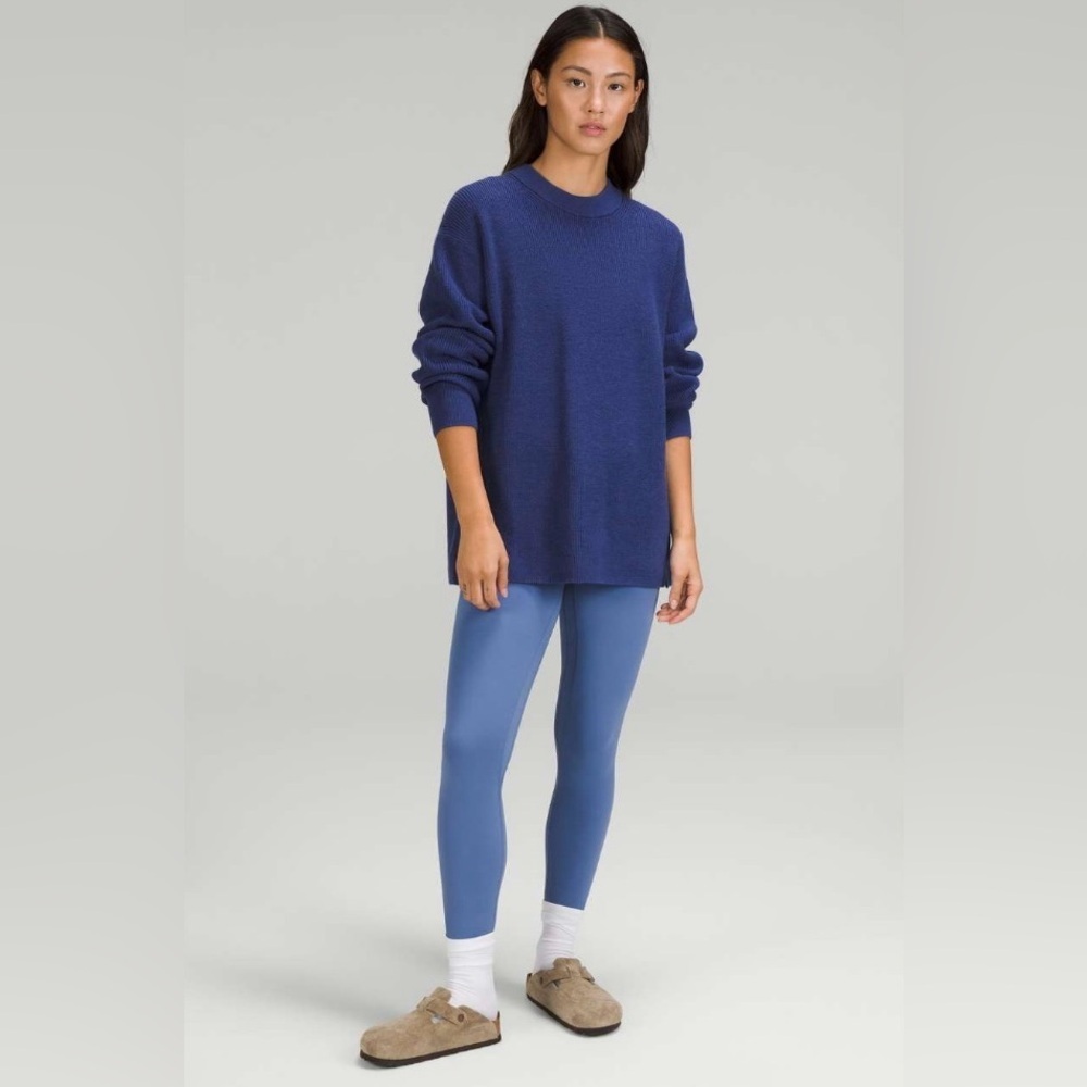 Lululemon Merino Wool-Blend Ribbed Crewneck Sweater
Heathered Psychic large